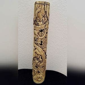 2004 Dragon Fighting Knight Coffin Box Incense Burner